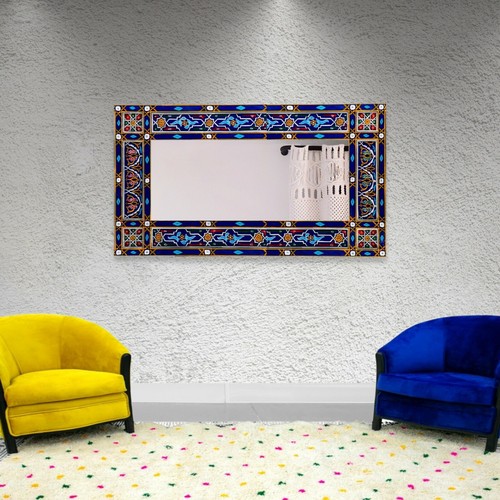 Cornice specchio blu - , navy