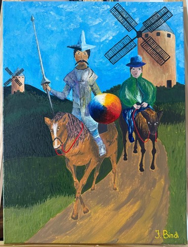 Quadro don chisciotte dipinto - don,