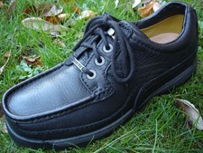 Scarpa Clarks IMPERMEABILE ACTIVE-AIR GORE-TEX nera pelle ruvida uomo UK-9 G 43 M