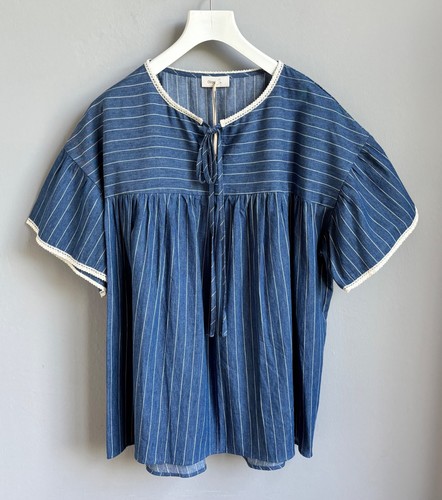 Giacca camicetta blu bianca