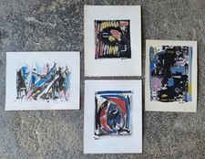 Fausto Ghiglia ( Pinerolo TO  1959 ). Lotto 4 tecniche miste cartoncino cm 28x35