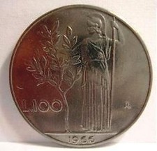 100 lire 1966 fdc - , ass