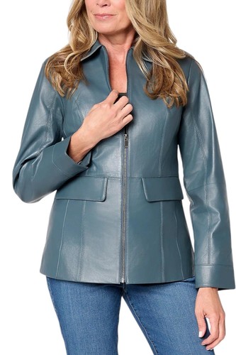 Giacca donna denim pelle - giacca,