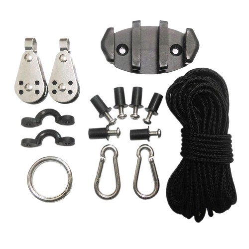 Kayak canoe anchor trolley - trolley, kit