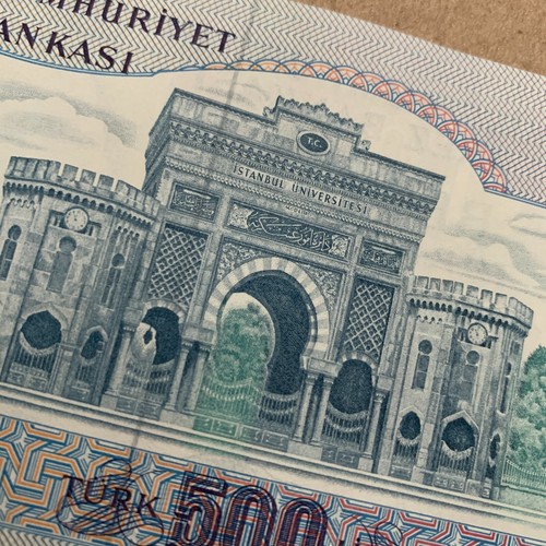 Rara banconota turca 500 - , lire