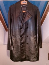 Manteau veste cuir police