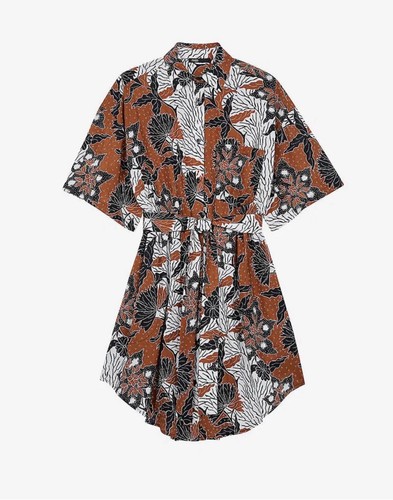 Mini abito camicia cotone - , con