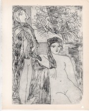 Pablo Picasso - Femme debout et femme assise - Lithograph