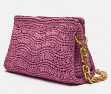 Zara Raffia Chain Shoulder Bag