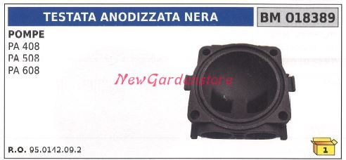 Testata anodizzata nera