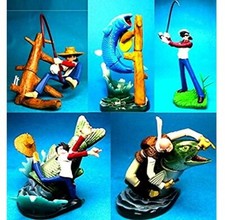 Set 5 figurine Tsurikichi Sanpei Sampei The Boy Epoch Fish Boy Gashapon