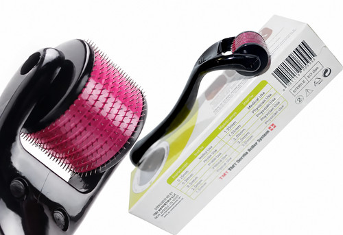 Derma skin roller titanium - titanium, 1,0