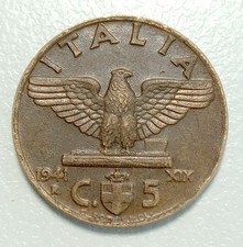 Moneta da 5 centesimi 1941 -