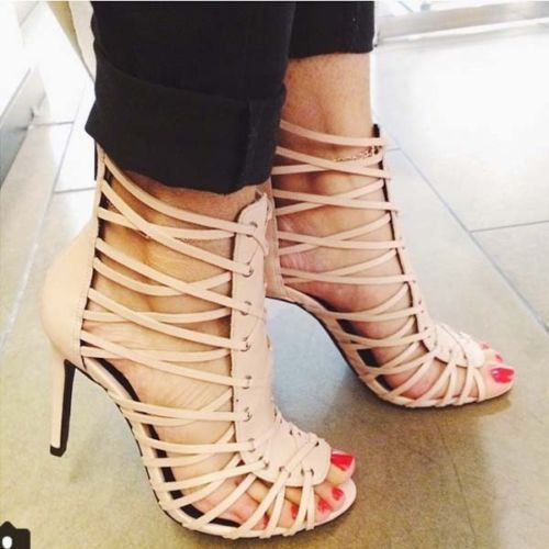 Sandali scarpe zara nude rosa - sandali,