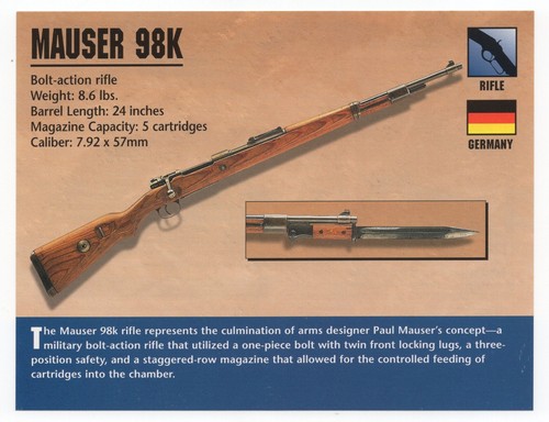 Scheda armi fuoco mauser - armi,
