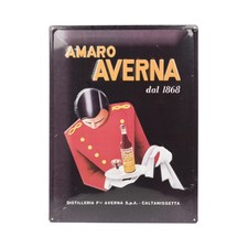 Targa in latta Averna Amaro