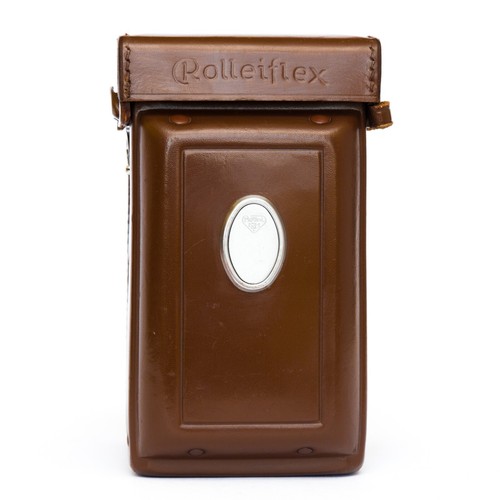 Brown hard leather - case, for