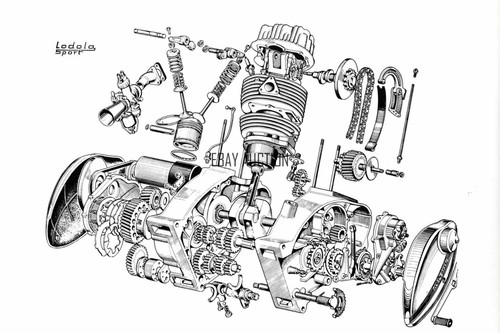 Moto guzzi 175 lodola engine - moto,