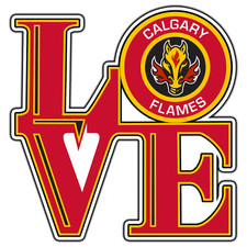 Adesivo calgary flames love - calgary,