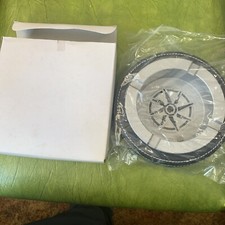 Posacenere nautico rotondo Marlboro vintage pelle rilegato bussola peltro nuovo con scatola