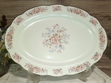 PORCELLANA VINTAGE MADE IN CHINA ROMANTICO PIATTO DA PORTATA VASSOIO 36X26CM