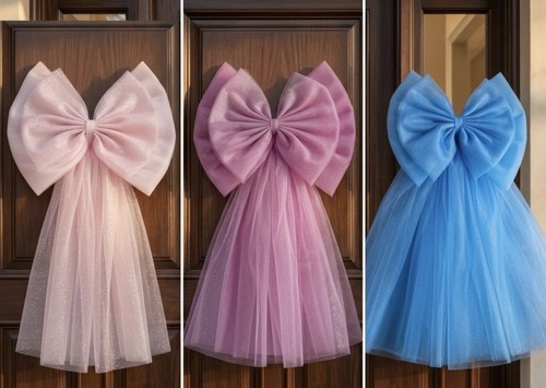 Fiocco nascita tulle - fiocco,