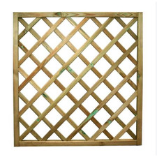 PANNELLO GRIGLIATO QUADRATO IN LEGNO DI PINO IMPREGNATO RECINZIONE GIARDINO