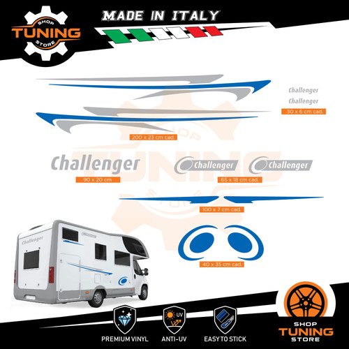 Kit adesivi camper - adesivi, challenger