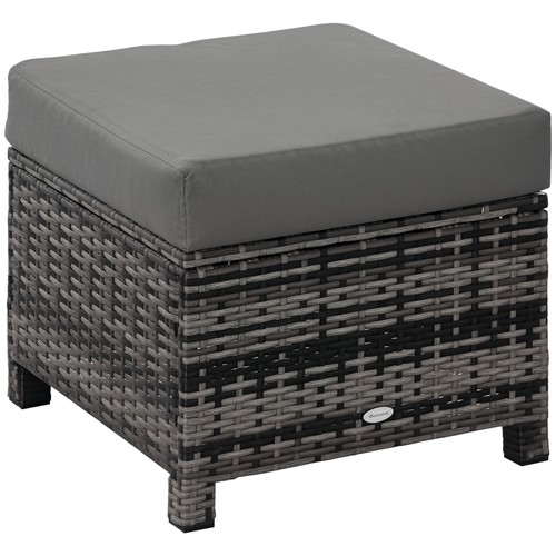 Outsunny poggiapiedi rattan - outsunny,