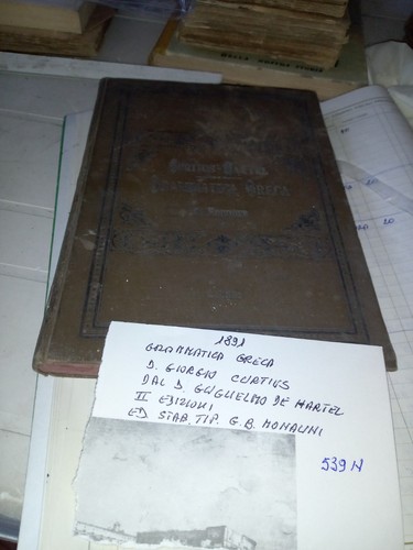 539n grammatica greca 1891 - grammatica,