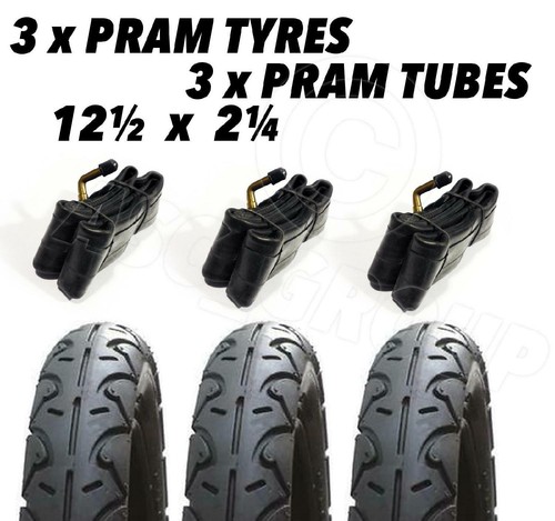 Pram tyres 3 x tubes - 3,