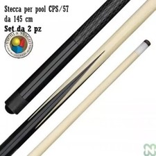 STECCA PER BILIARDO POOL MODELLO CPS/57 CM 145 NERA  SET 2 PZ  (22103RE)