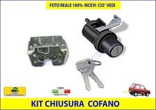 SERRATURA  CHIUSURA KIT COFANO POSTERIORE BAULE PER  PANDA dal 1986 al  2003