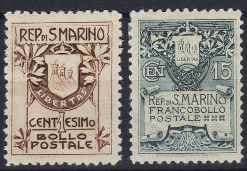 San marino 1907 stemma - san, 2