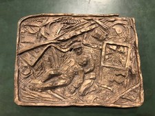 LASTRA TARGA COMMEMORATIVA IN BRONZO STRAGE RAPIDO 904 - VINTAGE EPOCA