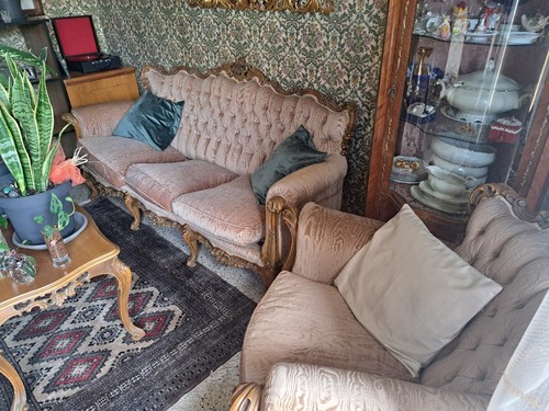Divano vintage damascato 3 - damascato,