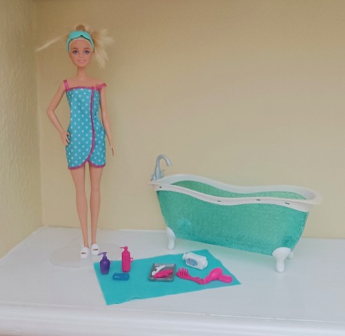 Barbie bath time playset casa - bath,