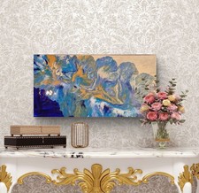 Modern Fluid Art Hand Painted