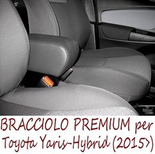 Bracciolo Premium per TOYOTA YARIS - HYBRID 2015-2020 NERO colore-MADE IN ITALY