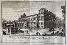 THOMAS SALMON QUIRINALE ROMA ROME 1759 PALAZZO PONTIFICIO DI MONTE CAVALLO