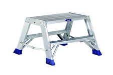 Sgabello professionale alluminio 2 grad. altezza ultimo grad. m 0,4