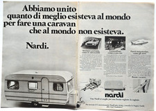 Pubblicità advertising clipping caravan roulotte NARDI 1977 da collezione