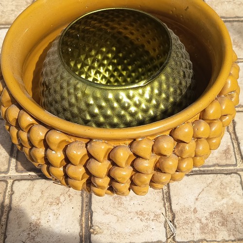 Portavaso ceramica gialla - ceramica,