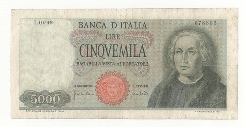 5000 lire colombo - , tipo