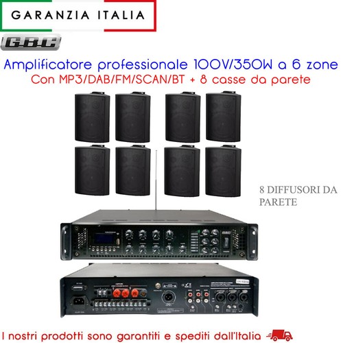 Amplificatore 100v 350w zone - 100v/350w,