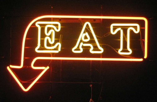 Eat arrow neon - arrow, light