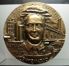 MEDAGLIA GUGLIELMO BEDESCHI 1908-2008 CENTENARIO DELLA DITTA PADOVA IN BRONZO