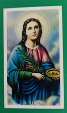 BENEVENTO SANTA LUCIA RARO  SANTINO CON PREGHIERA EDIZIONE MAINELLA