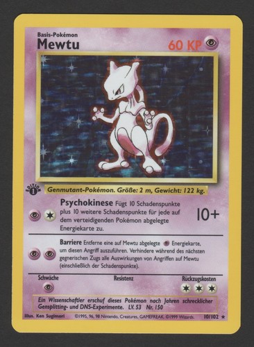 Mewtwo holo 1st - 1st, base