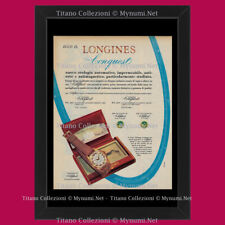 Anni '50  * Pubblicità Originale "Longines Conquest Orologio" Cornice